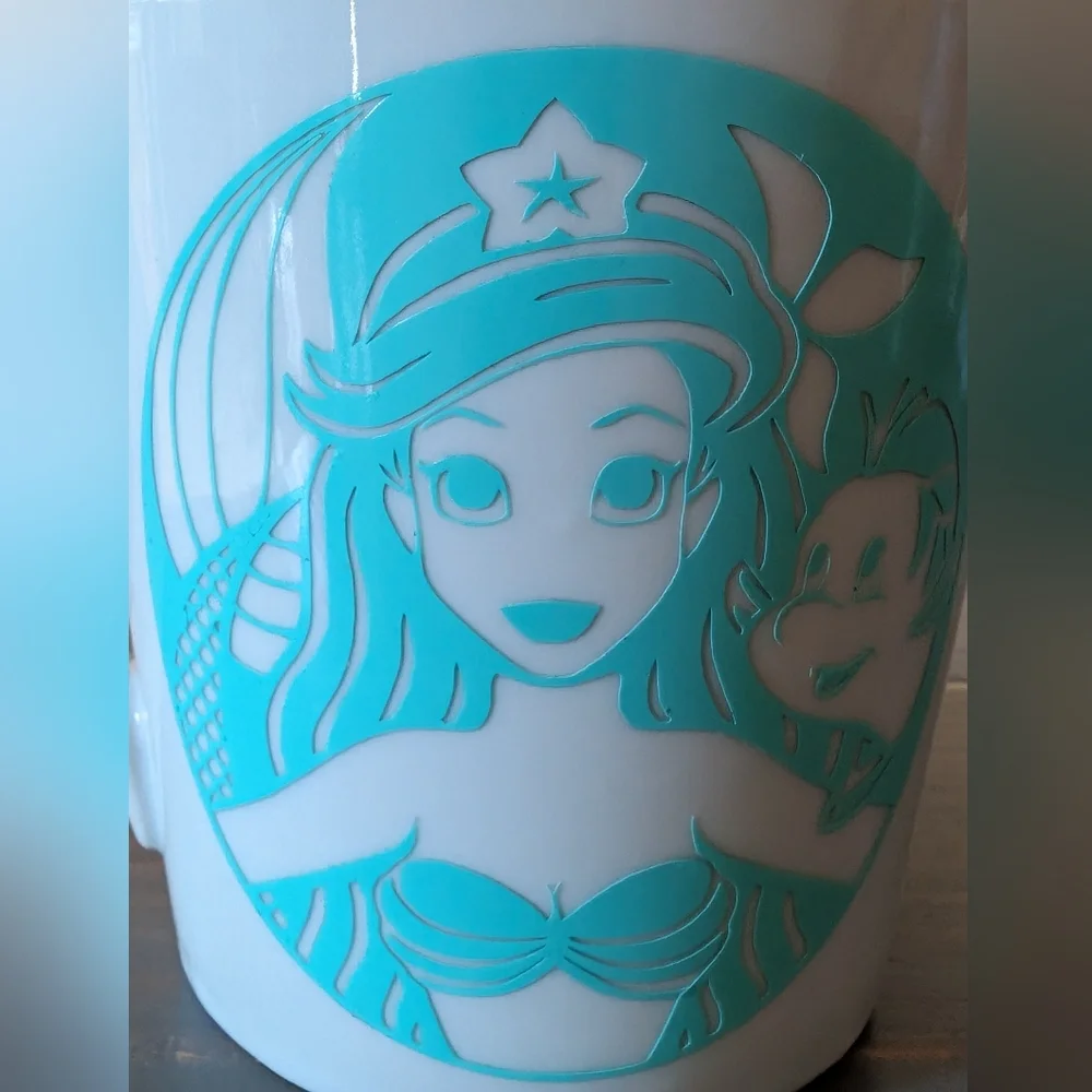 Crate&Barrel Ariel and Flounder mug